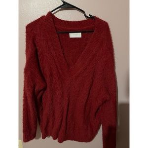 LUCKY BRAND red and soft sweater! Only worn once!